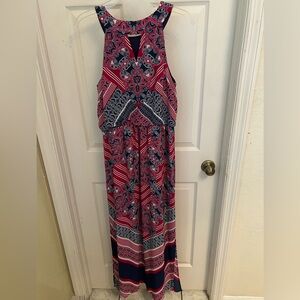 Sangria sleeveless halter neckline maxi dress size 8